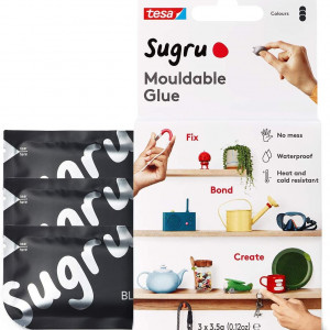 Sugru Mouldable Glue by tesa (3 x 3.5g) in Black