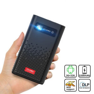 TOUMEI C900 Portable Smart DLP Projector - Black