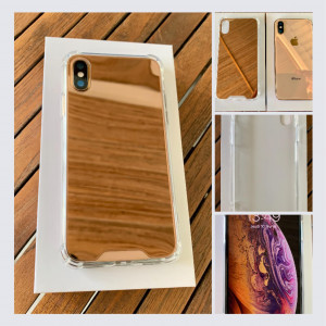 Coque silicone Protection avec Miroir Or - iPhone XS Max