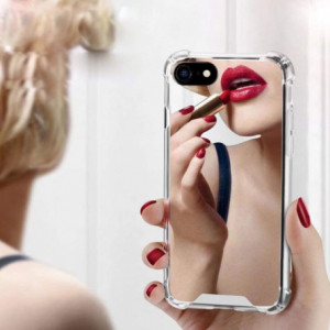 Coque silicone Protection avec Miroir Argent - iPhone X/XS