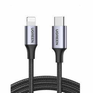 PD Fast Charging Câble USB-C / Lightning Nylon Tressé UGREEN Noir - 1M (MFi)