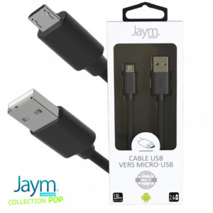 CABLE USB-C VERS LIGHTNING 1.5M 3A - NOIR - JAYM® COLLECTION POP
