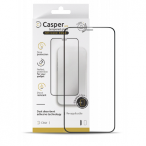 Casper Pro Silicone Tempered Glass For iPhone 14 Pro Max (Retail Pack) (Clear)