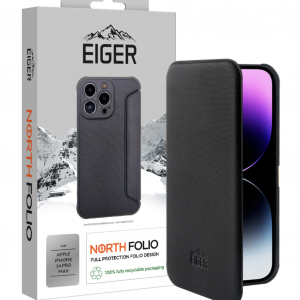 Cover North Folio Case For Apple iPhone 14 Pro Max in Black - EIGER®