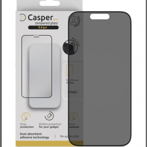 Casper Pro Edge Tempered Glass Compatible For iPhone 15 Pro  (Privacy)