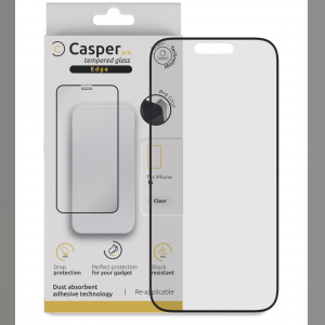 Casper Pro Edge Tempered Glass Compatible For iPhone 15 (Clear)