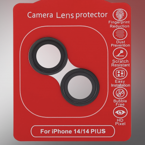 Casper Camera Lens Protector Compatible For IPhone 14 / 14 Plus (Black) (Clear)