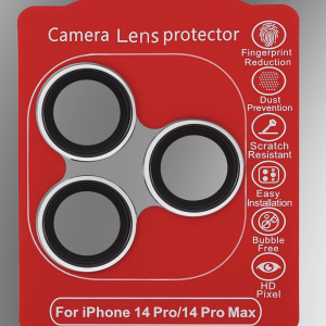 Casper Camera Lens Protector Compatible For IPhone 14 Pro / 14 Pro Max (Silver) (Clear)