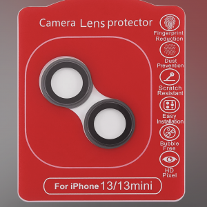 Casper Camera Lens Protector Compatible For IPhone 13 / 13 Mini (Black) (Clear)