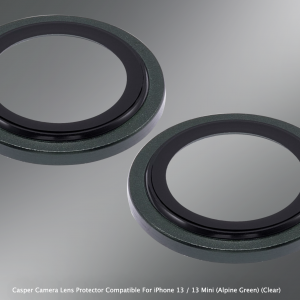 Casper Camera Lens Protector Compatible For IPhone 13 / 13 Mini (Alpine Green) (Clear)