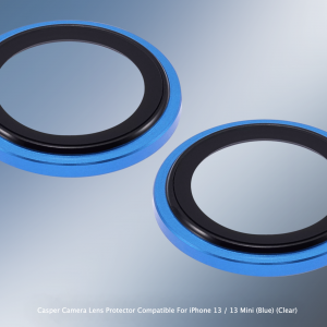 Casper Camera Lens Protector Compatible For IPhone 13 / 13 Mini (Bleu) (Clear)