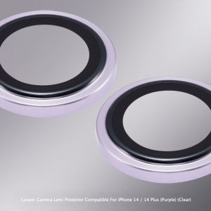 Casper Camera Lens Protector Compatible For IPhone 14 / 14 Plus (Purple) (Clear)