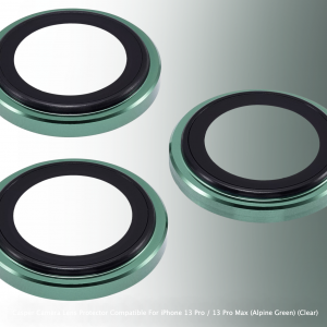 Casper Camera Lens Protector Compatible For IPhone 13 Pro / 13 Pro Max (Alpine Green) (Clear)
