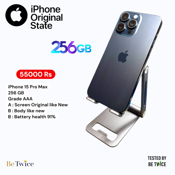 iPhone 15 PRO MAX - 256 GB - BlueTitanium - GRADE AAA