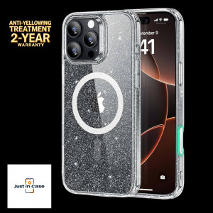 Cover Crystal Clear Glitter Magsafe for Apple iPhone 16 - Just in Case