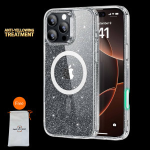 Cover Crystal Clear Glitter Magsafe for Apple iPhone 12 & 12 Pro - Just in Case