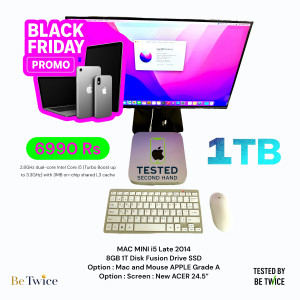 Mac Mini i5 Late 2014 2.8GHz dual-core Intel Core i5 (Turbo Boost up to 3.3GHz) 8GB Disk 1 TB Fusion drive