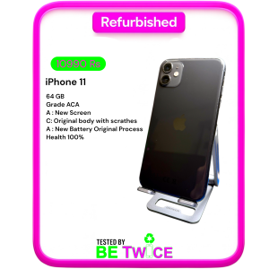 iPhone 11 - 64 GB - Black - GRADE ACA - NEW BATTERY Original Process