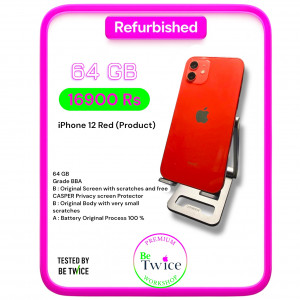 iPhone 12 - 64 GB - RED (PRODUCT) - Grade BBA - FULL ORIGINAL