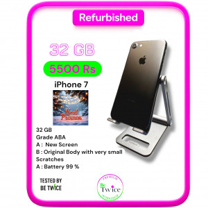 iPhone 7 - 32 GB - BLACK MAT - Grade ABA - BEST DEAL = PHONE ONLY NO WARRANTY