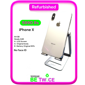 iPhone X - 64 GB - Silver - GRADE AAB - No face iD