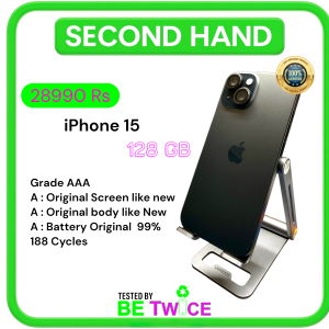 iPhone 15 - 128 GB - Black - GRADE AAA