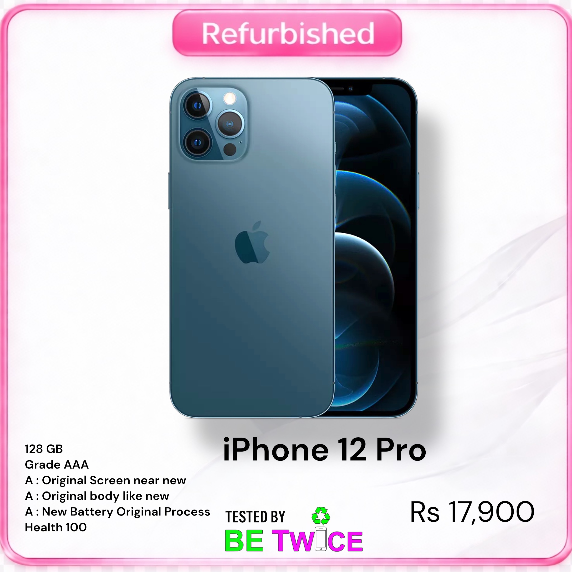 iPhone 12 Pro -128 GB - Pacific Blue - Grade AAA