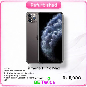 iPhone 11  PRO MAX - 256 GB - GRAPHITE - GRADE CAA - No Face iD
