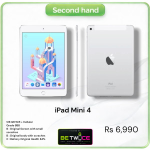 iPad Mini 4 - 7,9" Retina - 128 Go - SPACE GREY - Ios 15 - Wifi / 4G - Grade BBC - Best Deal