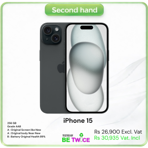 iPhone 15 - 128 GB - Black - GRADE AAB