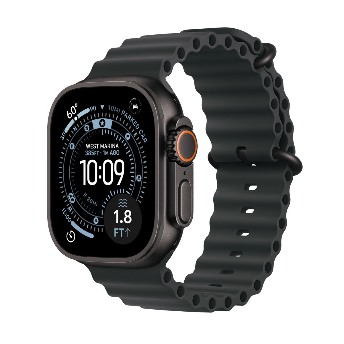Apple Watch Ultra 3 Black / 49mm Black Titanium Case with Black Ocean Band - NEW