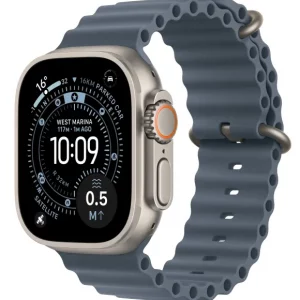 Apple Watch Ultra 3 GPS + Cellular 49MM Natural Titanium Case with Anchor Blue Ocean Band - NEW