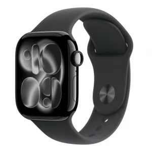 Apple Watch Series 11 GPS 42MM Jet Black Aluminium Case with Black Sport Band S/M - NEW