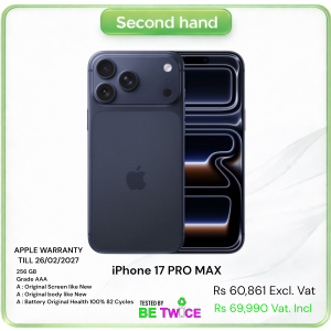 iPhone 17 Pro Max - 256 GB - Deep Blue - eSim Version GRADE NEW (Copie)