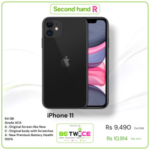 iPhone 11 - 64 GB - BLACK - GRADE ACA