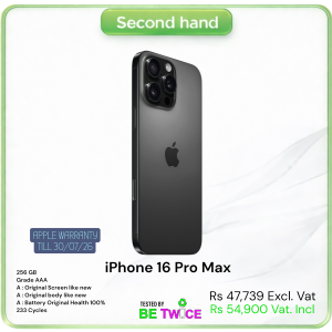 iPhone 16 Pro Max- 256 GB - BLACK TITANIUM - Grade AAA