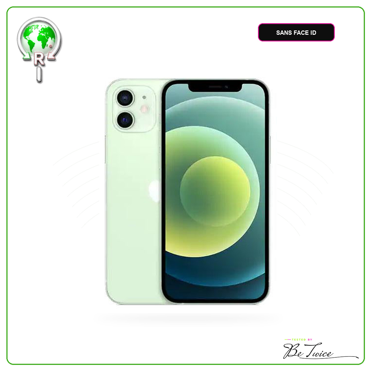 iPhone 12 - 128 GB - Aqua - Grade ABA - Sans Face ID